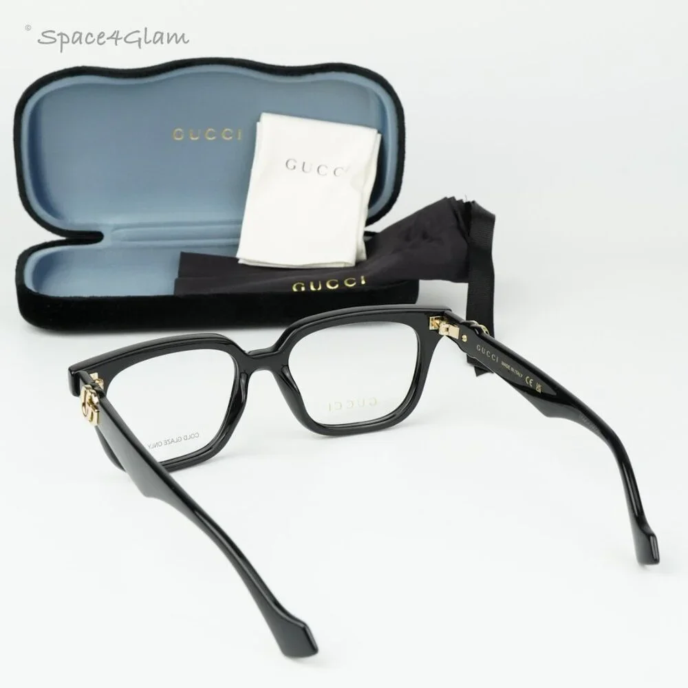 BRAND NEW Gucci GG1536O 001 Black Square Women Eyeglasses GG 1536O - Picture 6 of 11